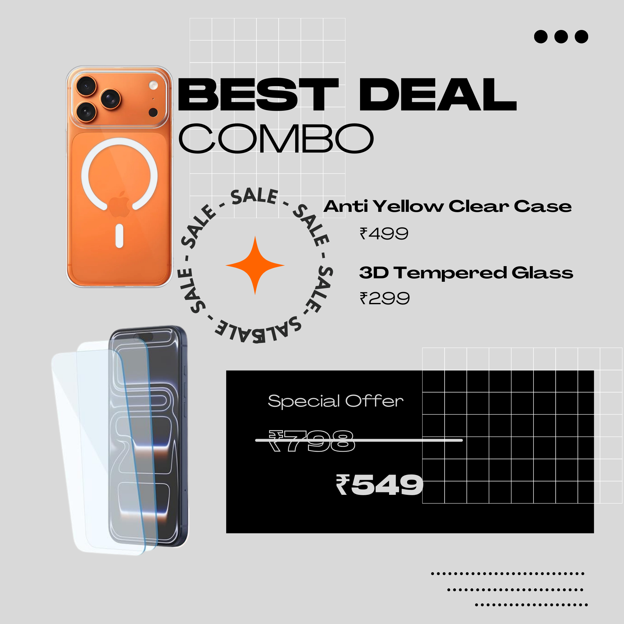 Clear Case + Tempered Glass